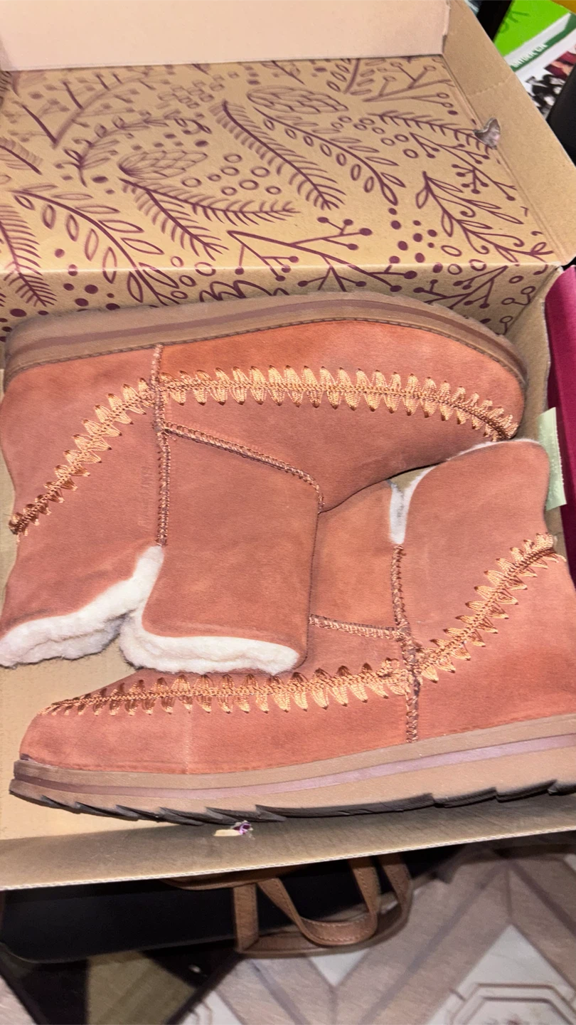 🏈 Muk Luks Womens Suede Boots Size 11 - photo 4