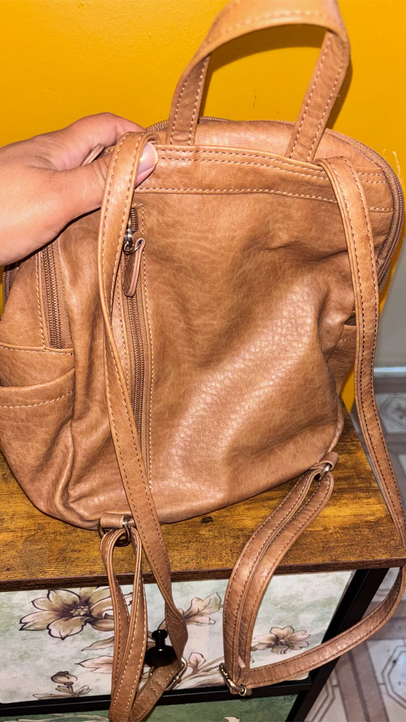 🏈 MultiSac Brown Faux Leather Backpack - photo 2