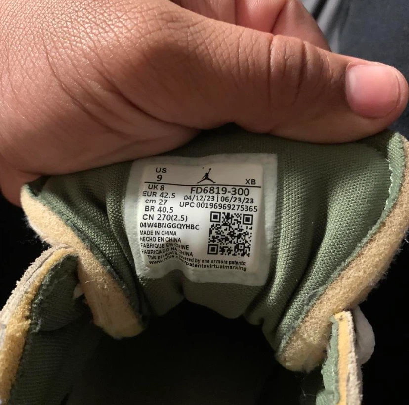 Air Jordan 1 Low Craft Olive - photo 4