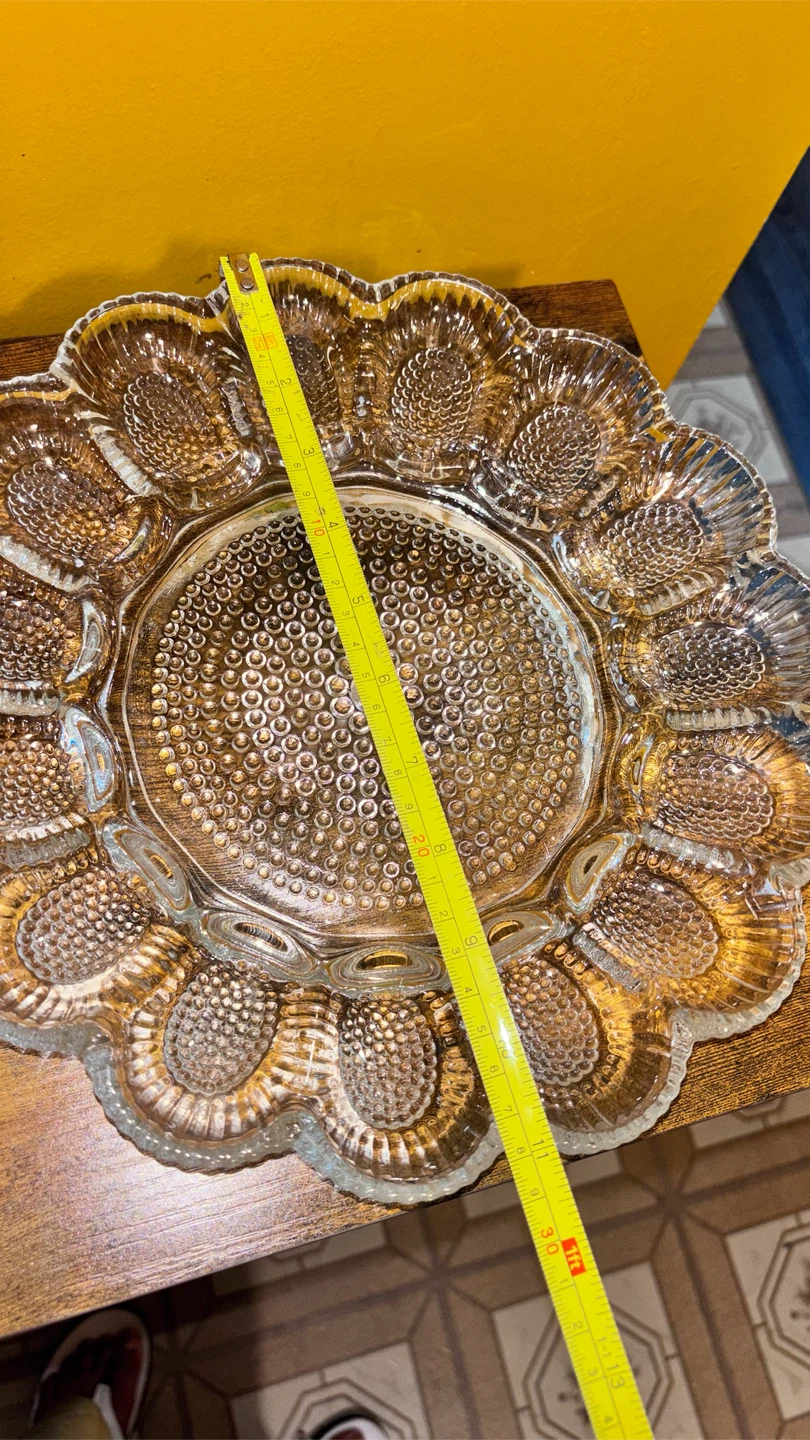 Vintage Clear Glass Egg Platter - photo 3