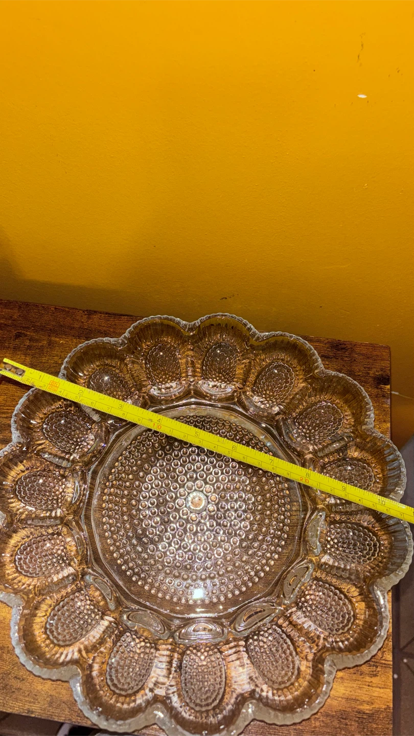 Vintage Clear Glass Egg Platter - photo 4
