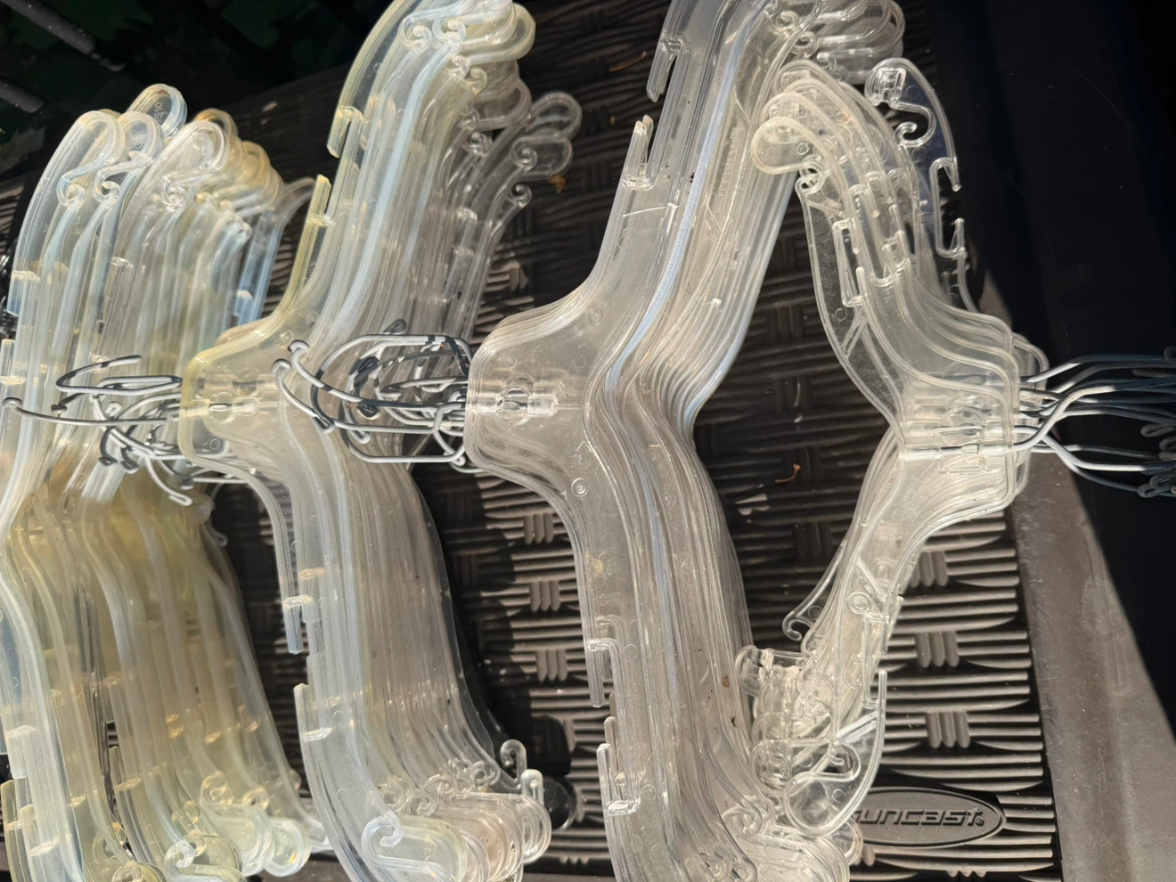 Clear Plastic Hangers and Metal Store Display Hooks