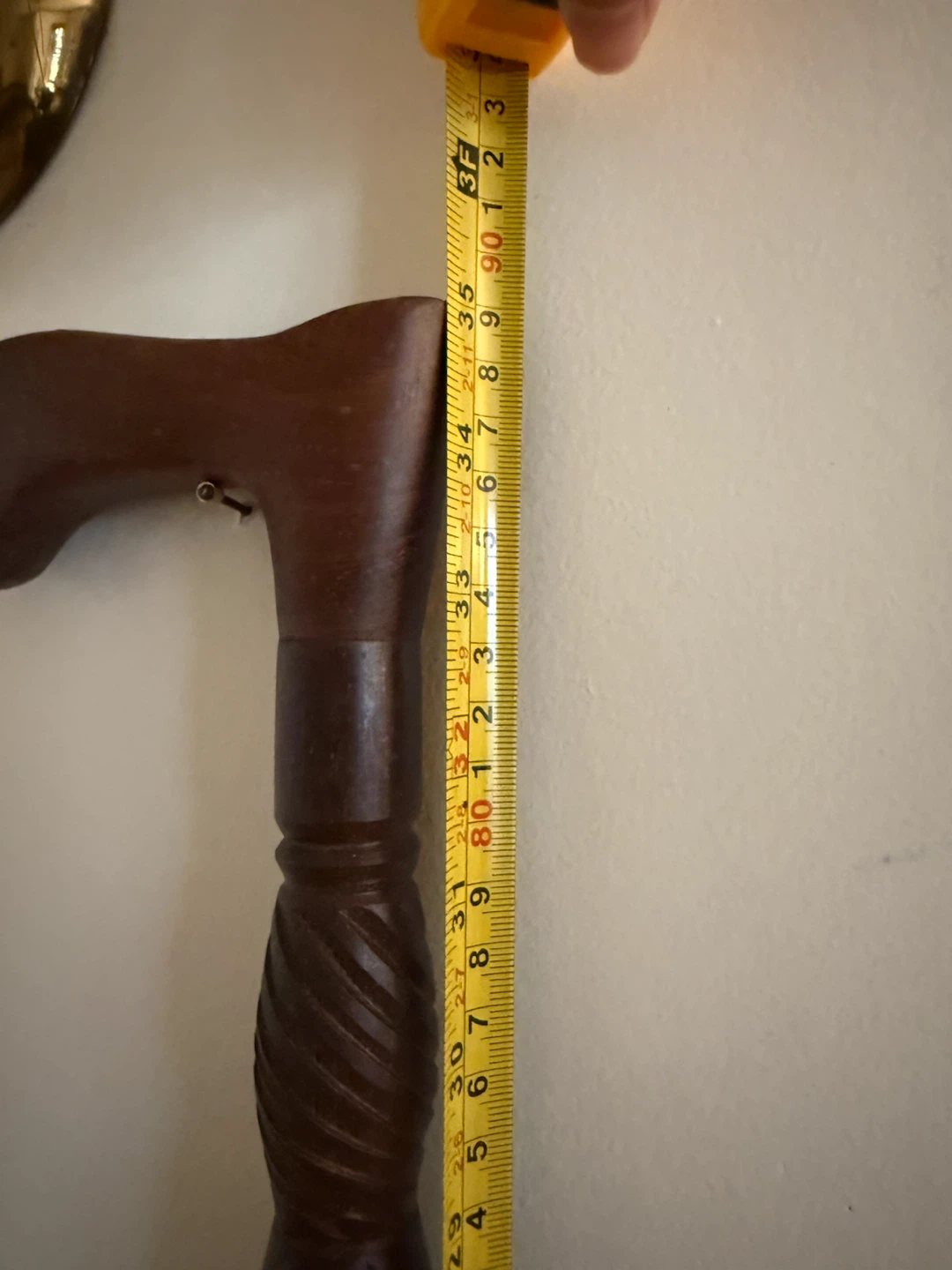 Hand-Carved Solid Wood Walking Stick – 35” - photo 5
