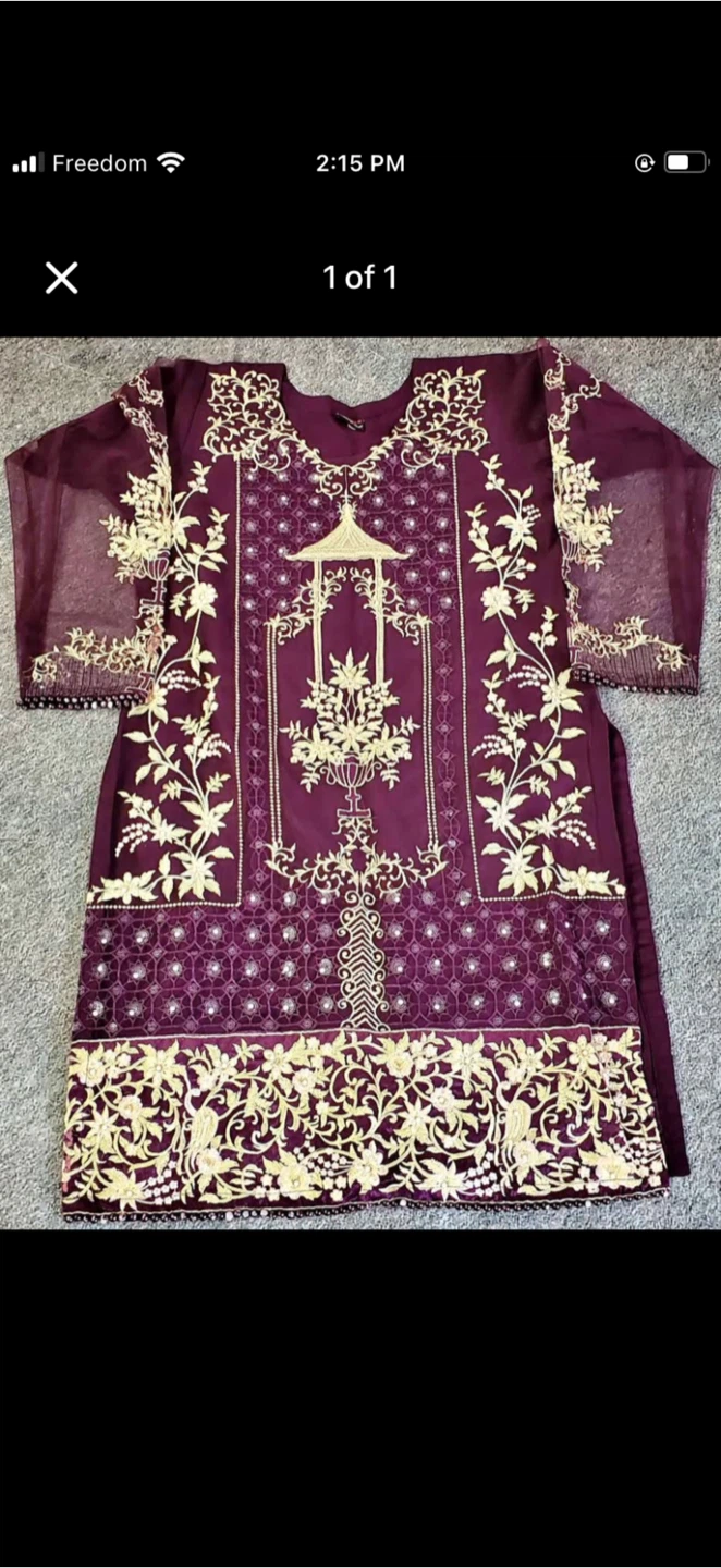 Embroidered Pakistani Salwar Kameez Suit - photo 5