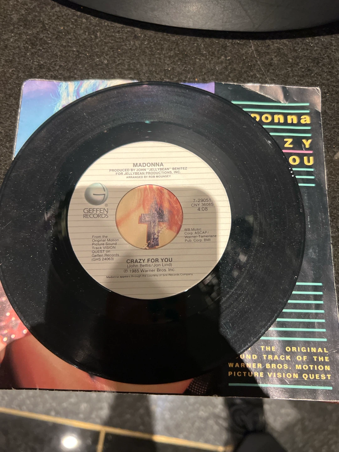 Madonna Crazy For You 7 inch Vinyl Single - photo 2