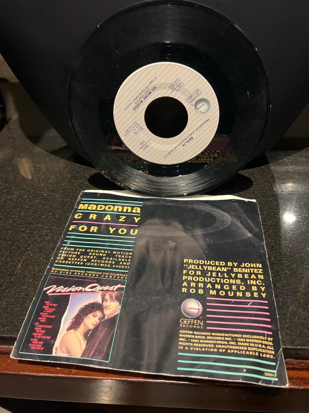 Madonna Crazy For You 7 inch Vinyl Single - photo 3