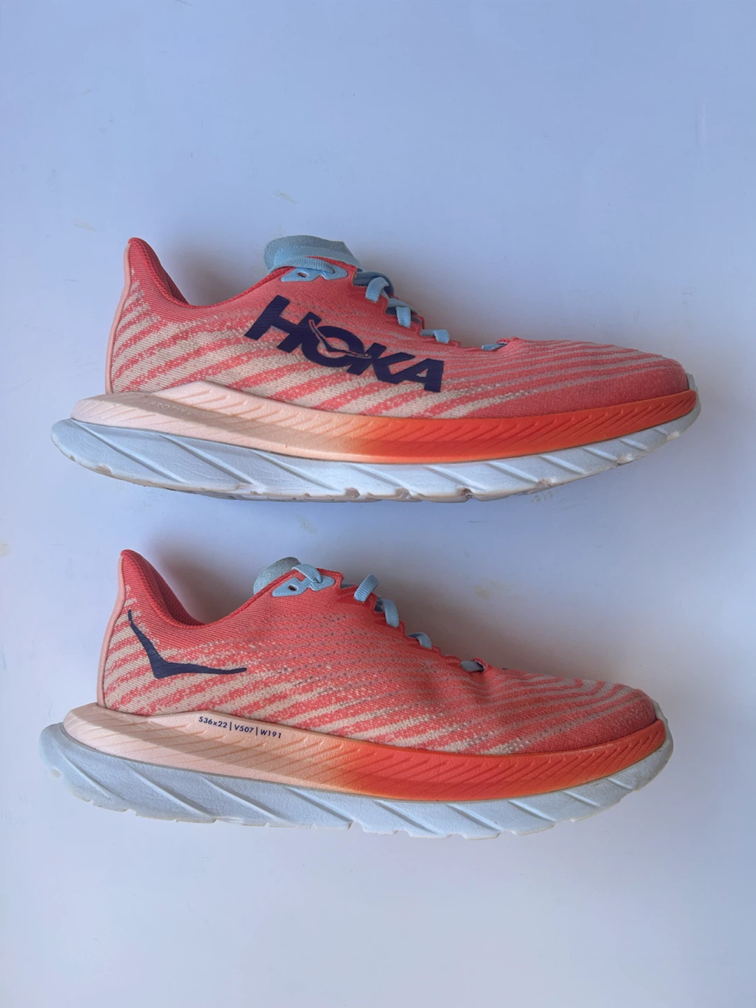HOKA Mach 5 ‘Camellia/Peach Parfait’-Women’s size 8