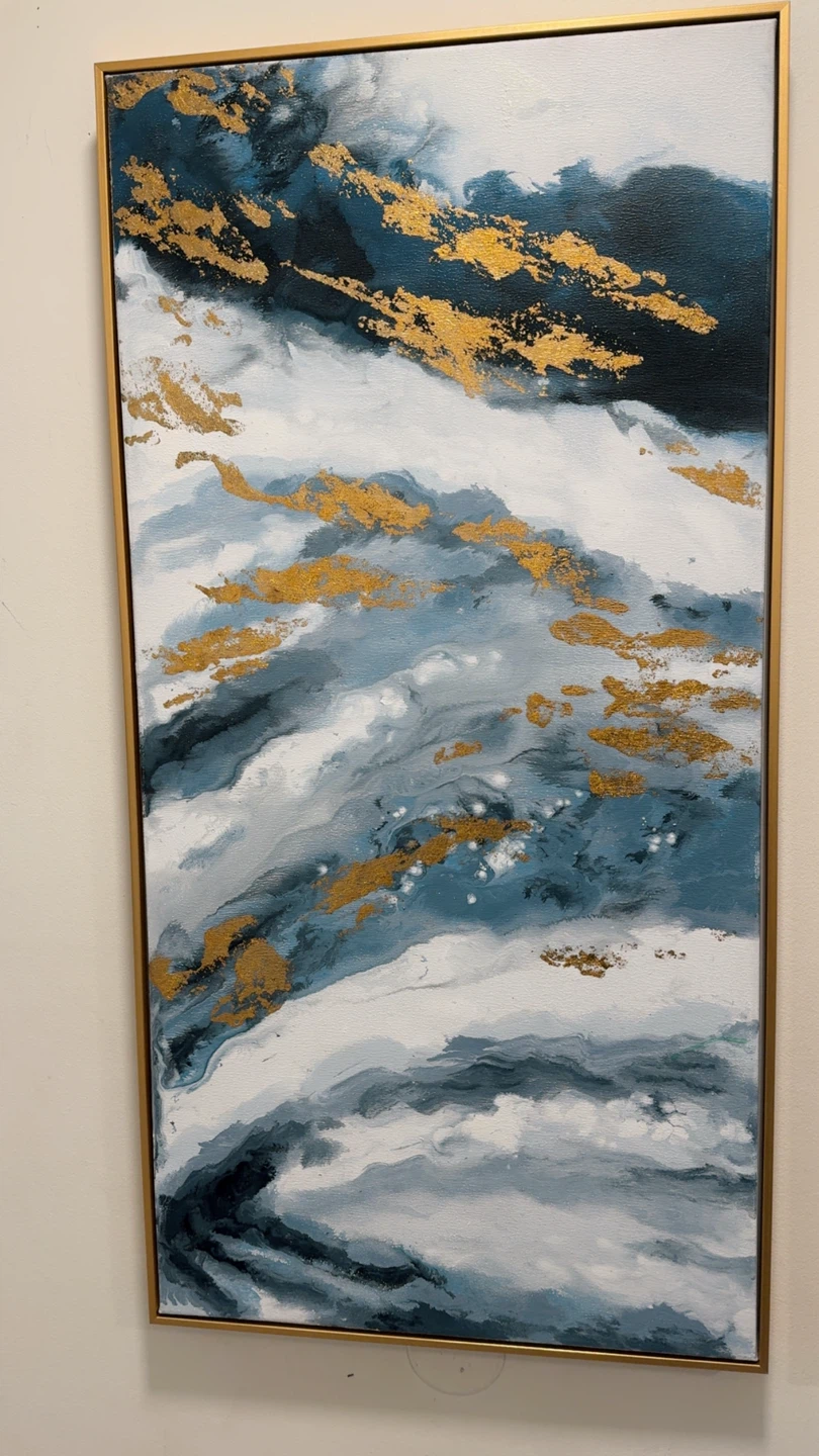 Abstract Wall Art with Gold Accents - photo 2