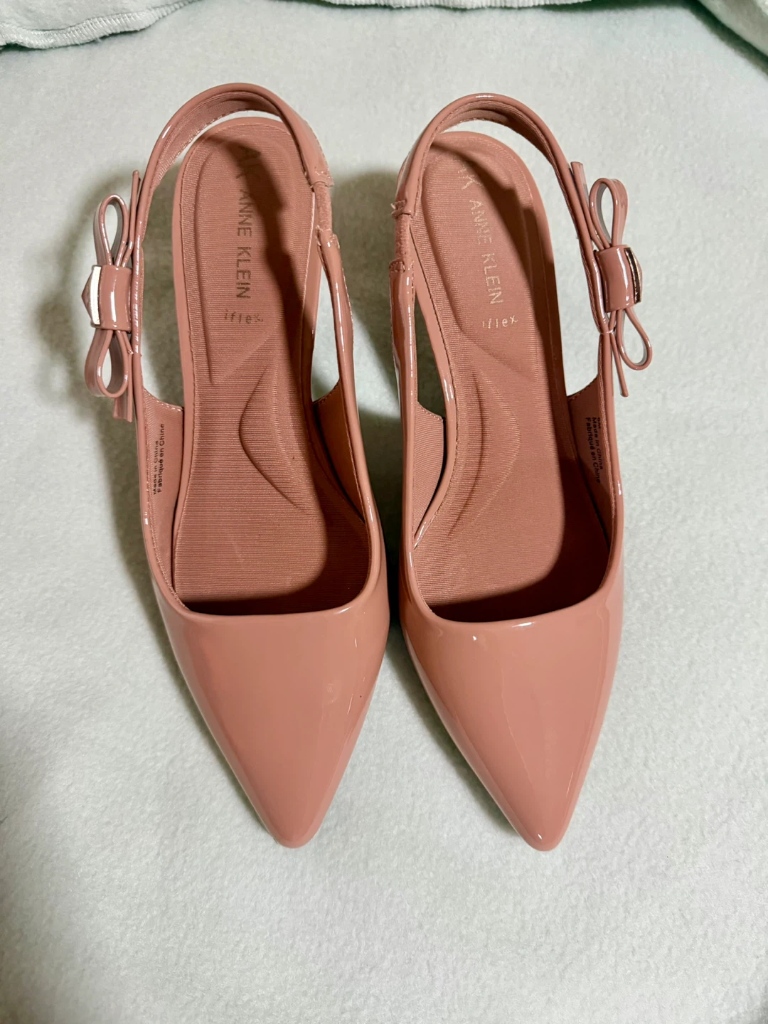 Anne Klein Pink Patent Slingback Heels