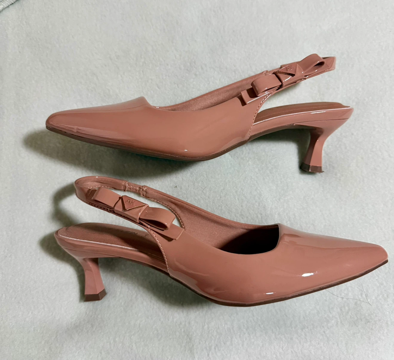 Anne Klein Pink Patent Slingback Heels - photo 2