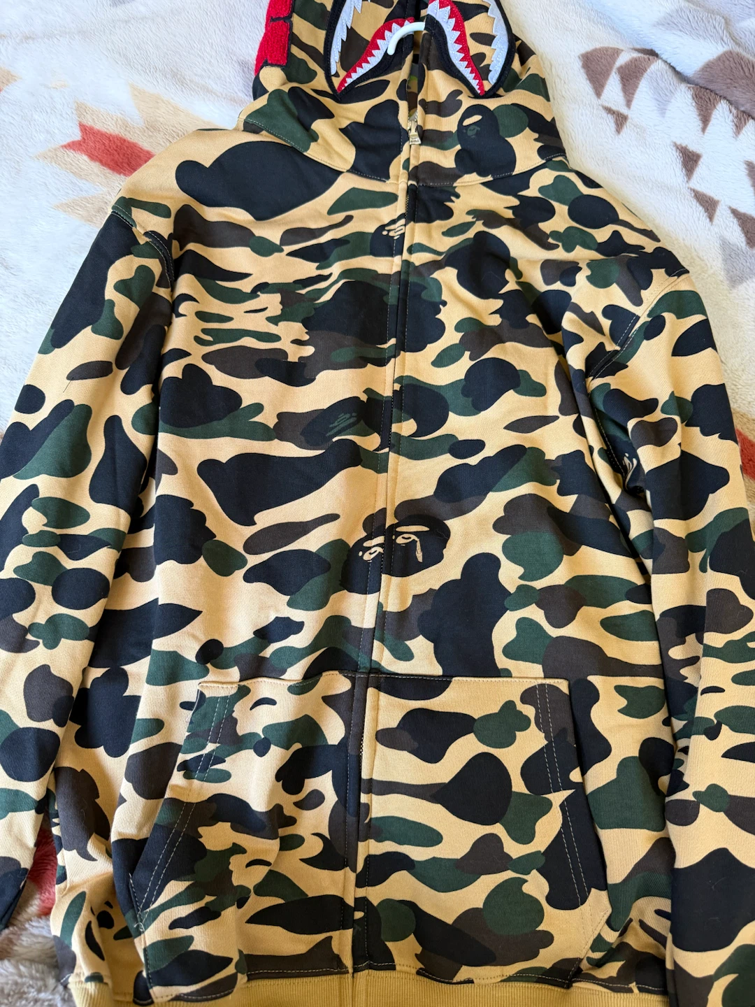 A Bathing Ape Shark Full Zip Hoodie Camo