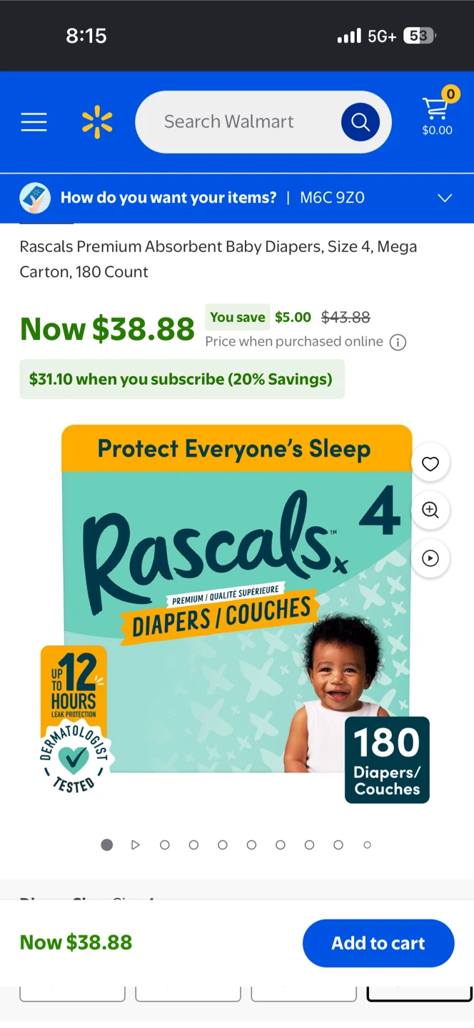 Rascals Premium Diapers Size 4 🏈 - photo 3