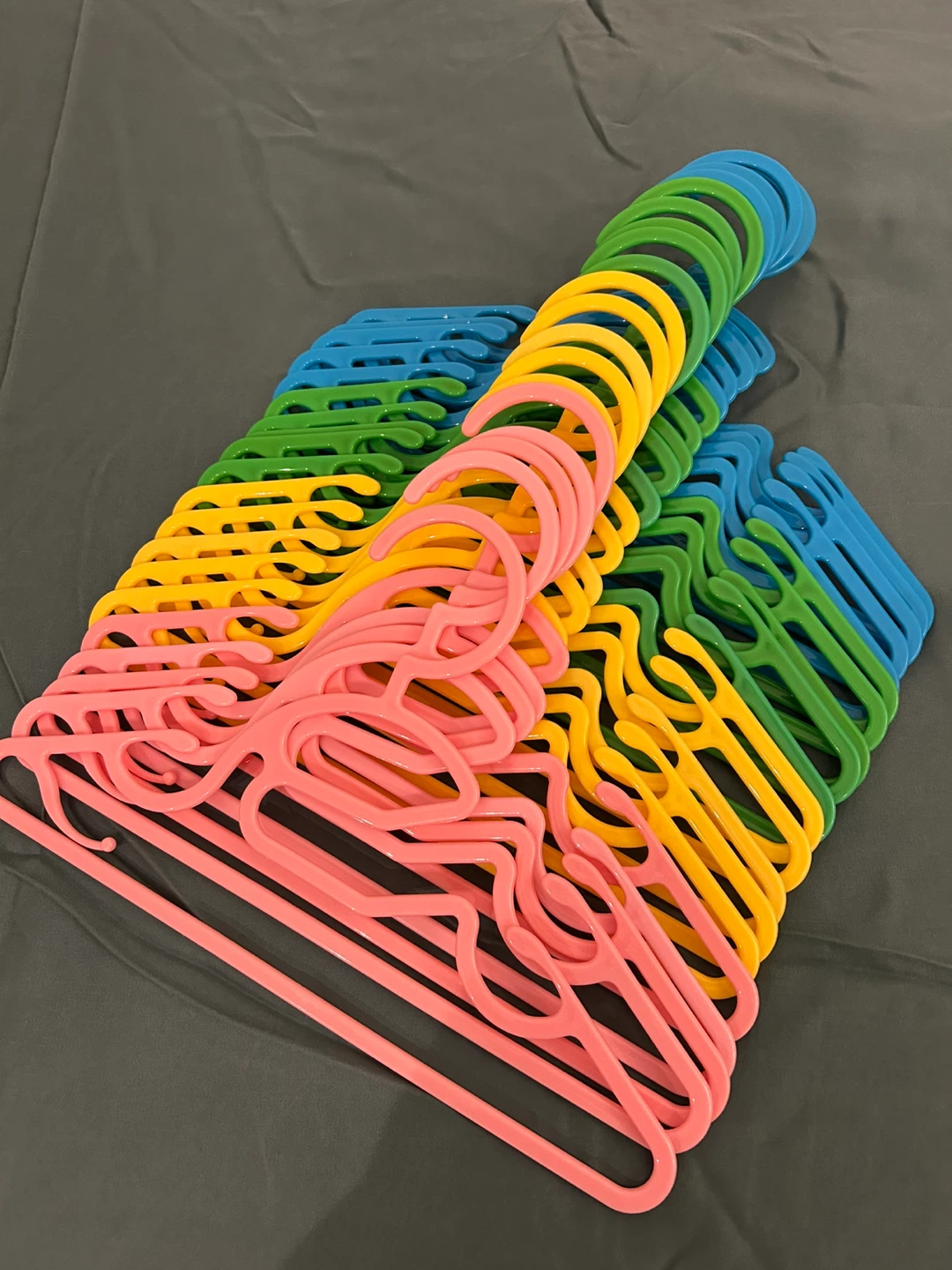 Set of 20 Multi-Coloured Plastic Kids Hangers