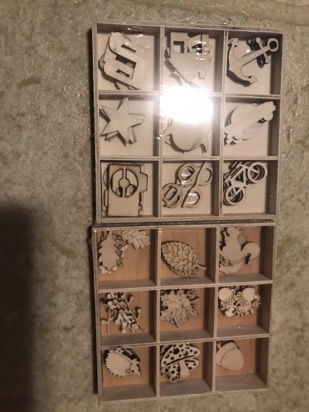 Brand new Assorted Wooden Embellishments Set