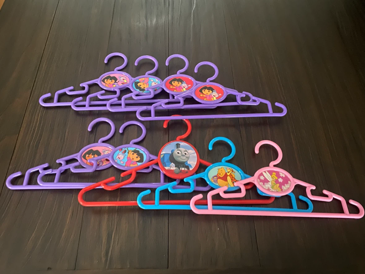 Set of 10 Kids Character Clothes Hangers