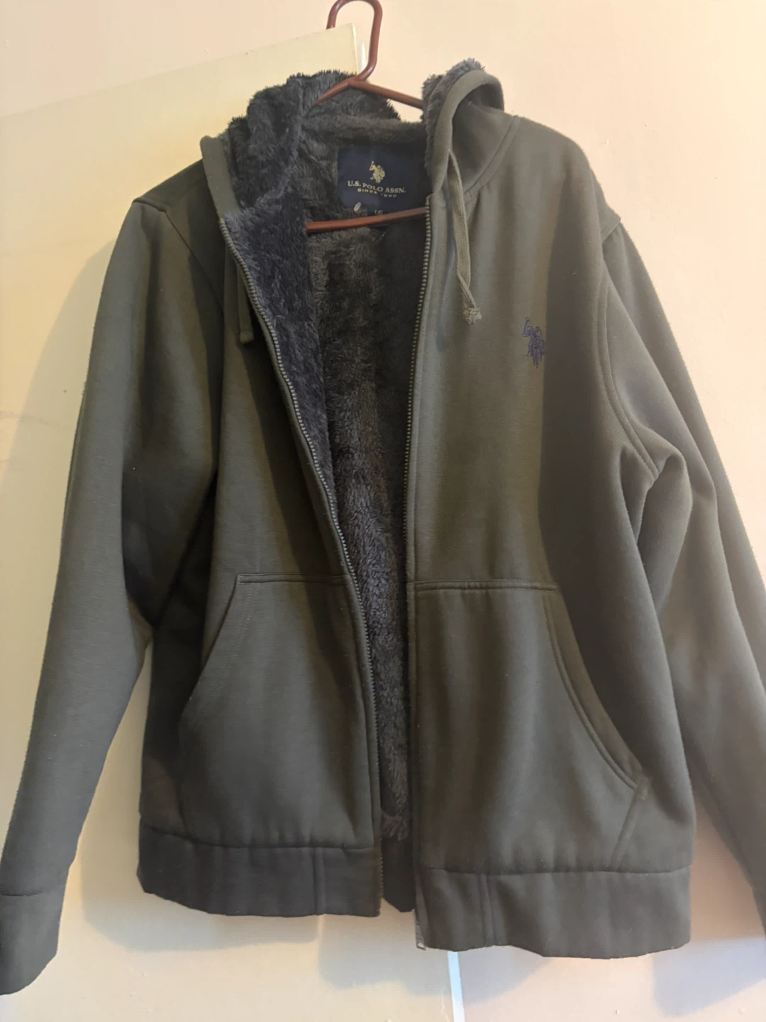 U.S. Polo Assn. Fur-Lined Zip Hoodie