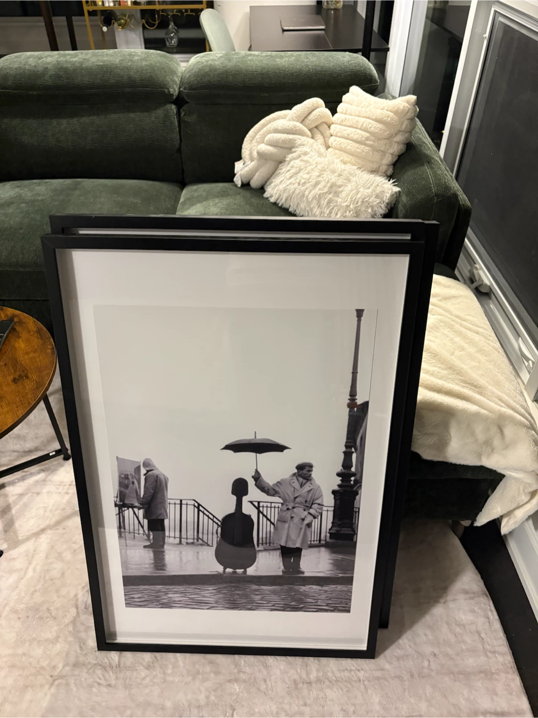 Set of 3 Framed Black and White Art Prints
