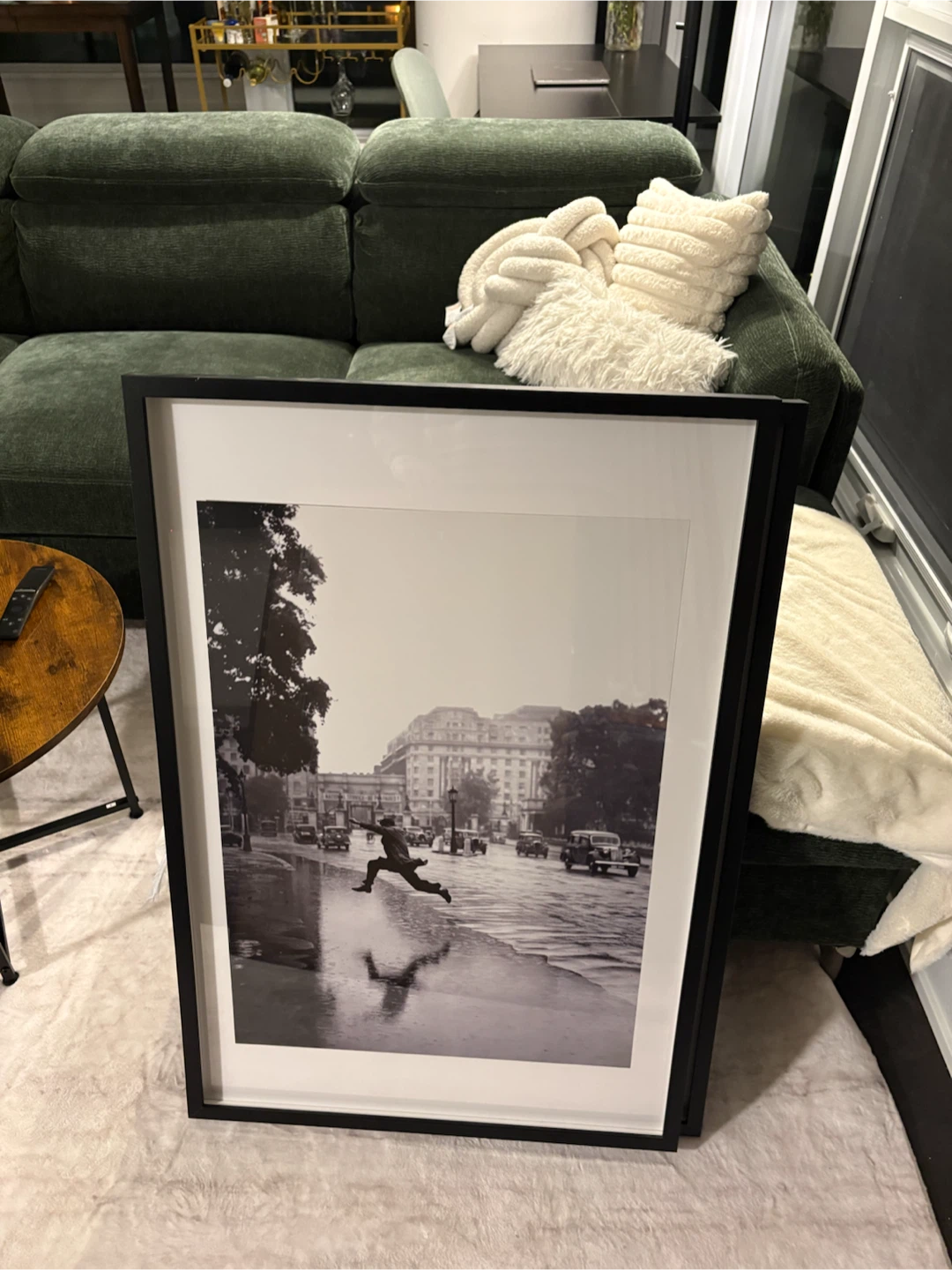 Set of 3 Framed Black and White Art Prints - photo 2