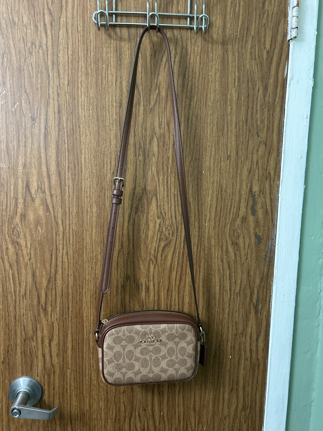 Coach Brown Signature Crossbody Bag 🏈
