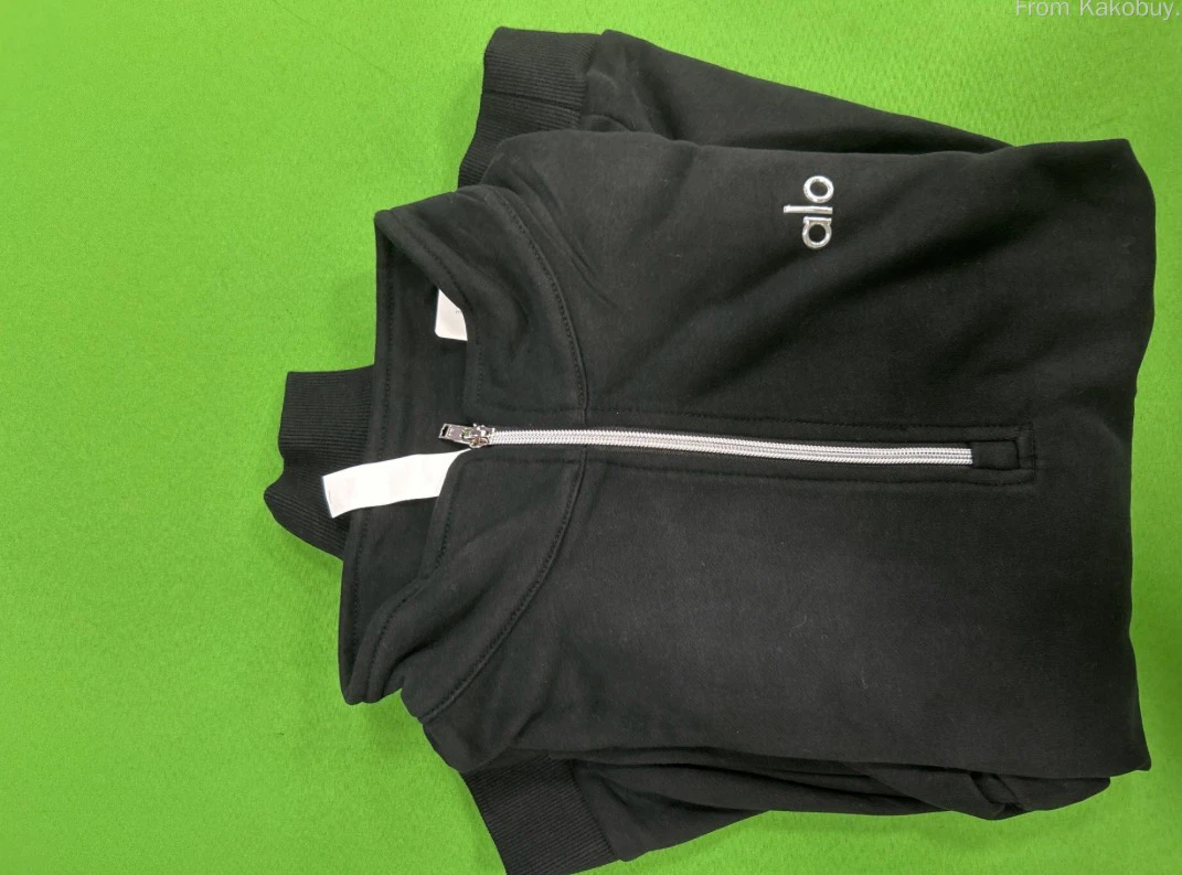 Alo Yoga Black Quarter-Zip Pullover