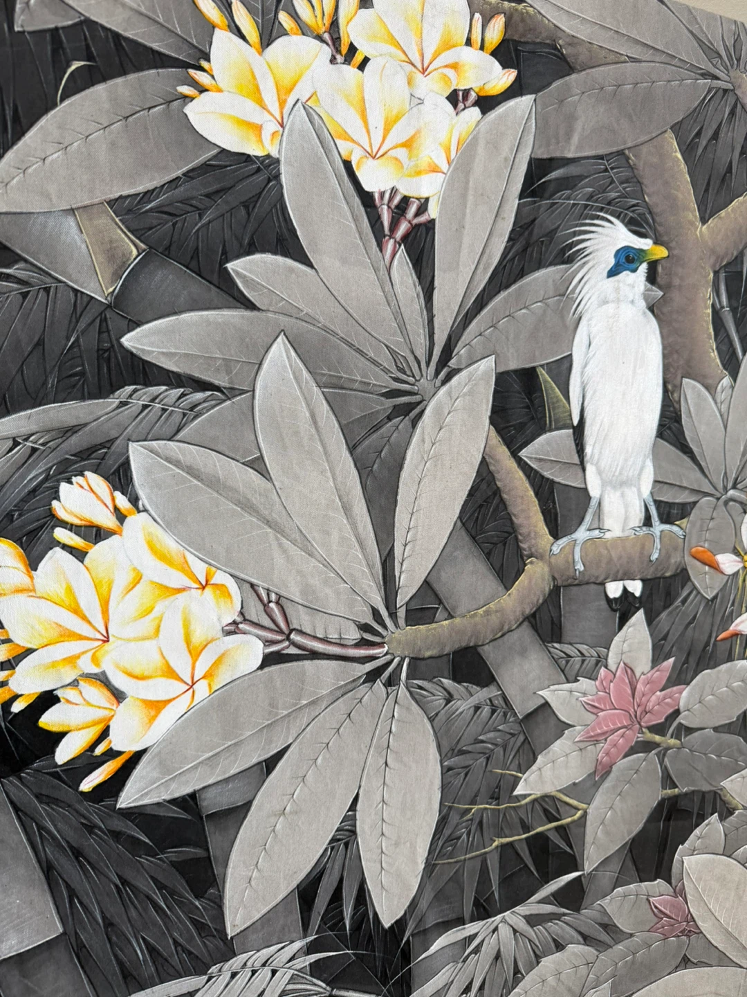 Large Bird and Floral Canvas Wall Art - photo 3