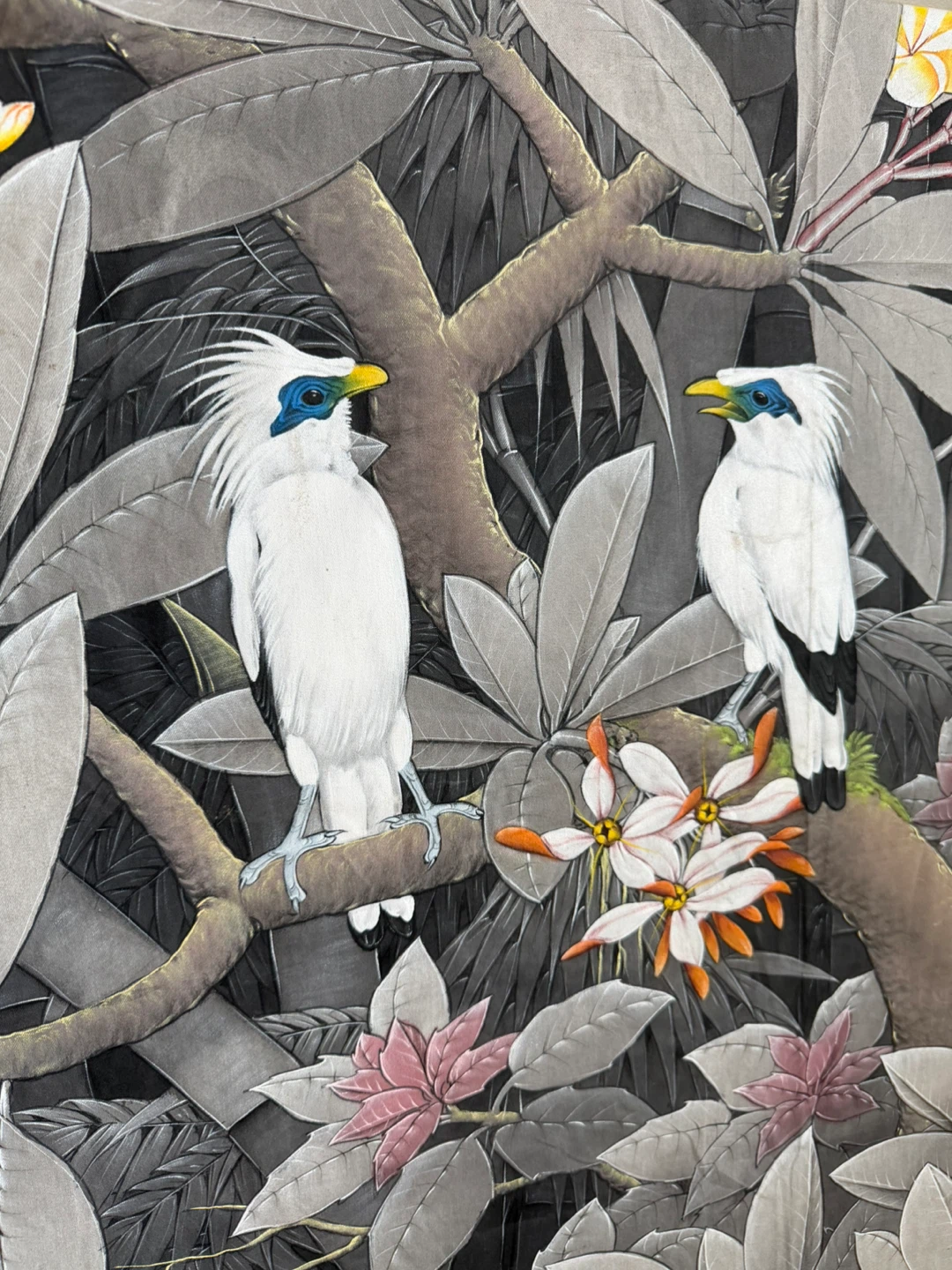 Large Bird and Floral Canvas Wall Art - photo 4