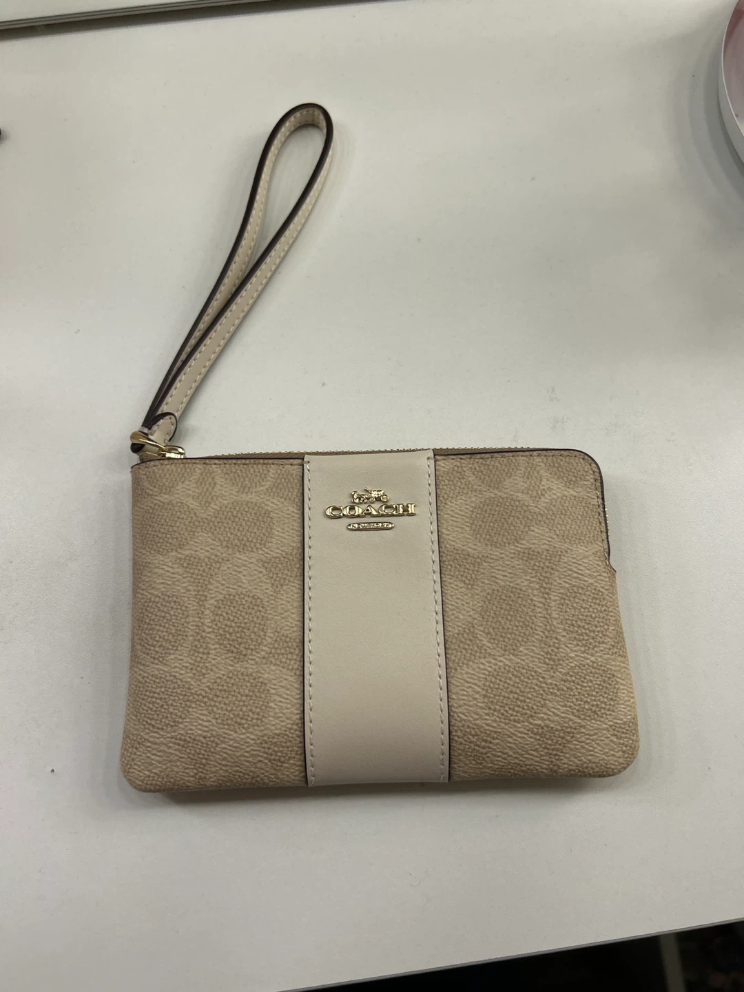 Coach Signature Canvas Wristlet 🏈