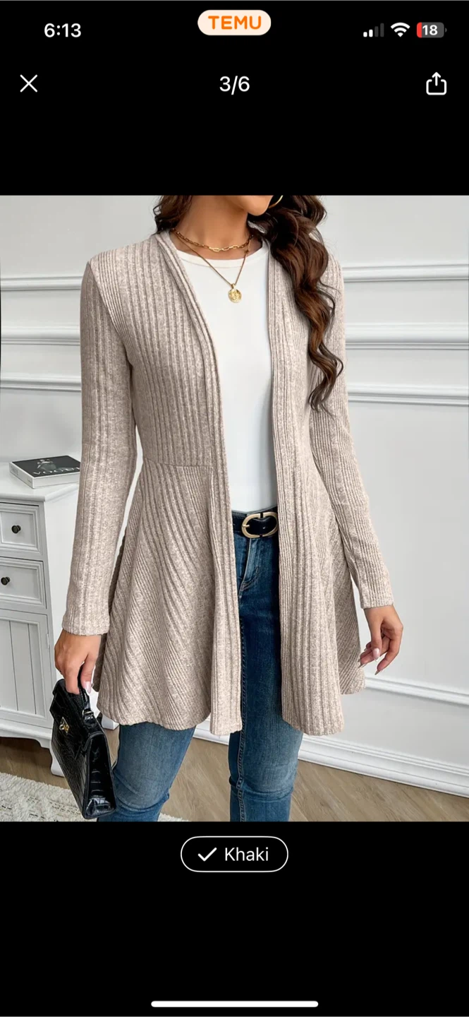 Ribbed Knit Cardigan