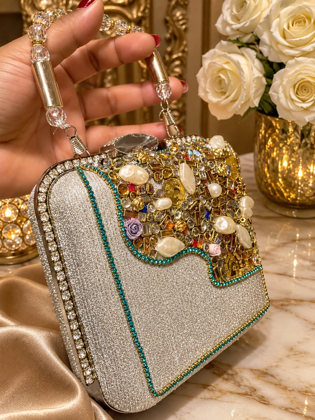 Embellished Box Clutch - photo 2