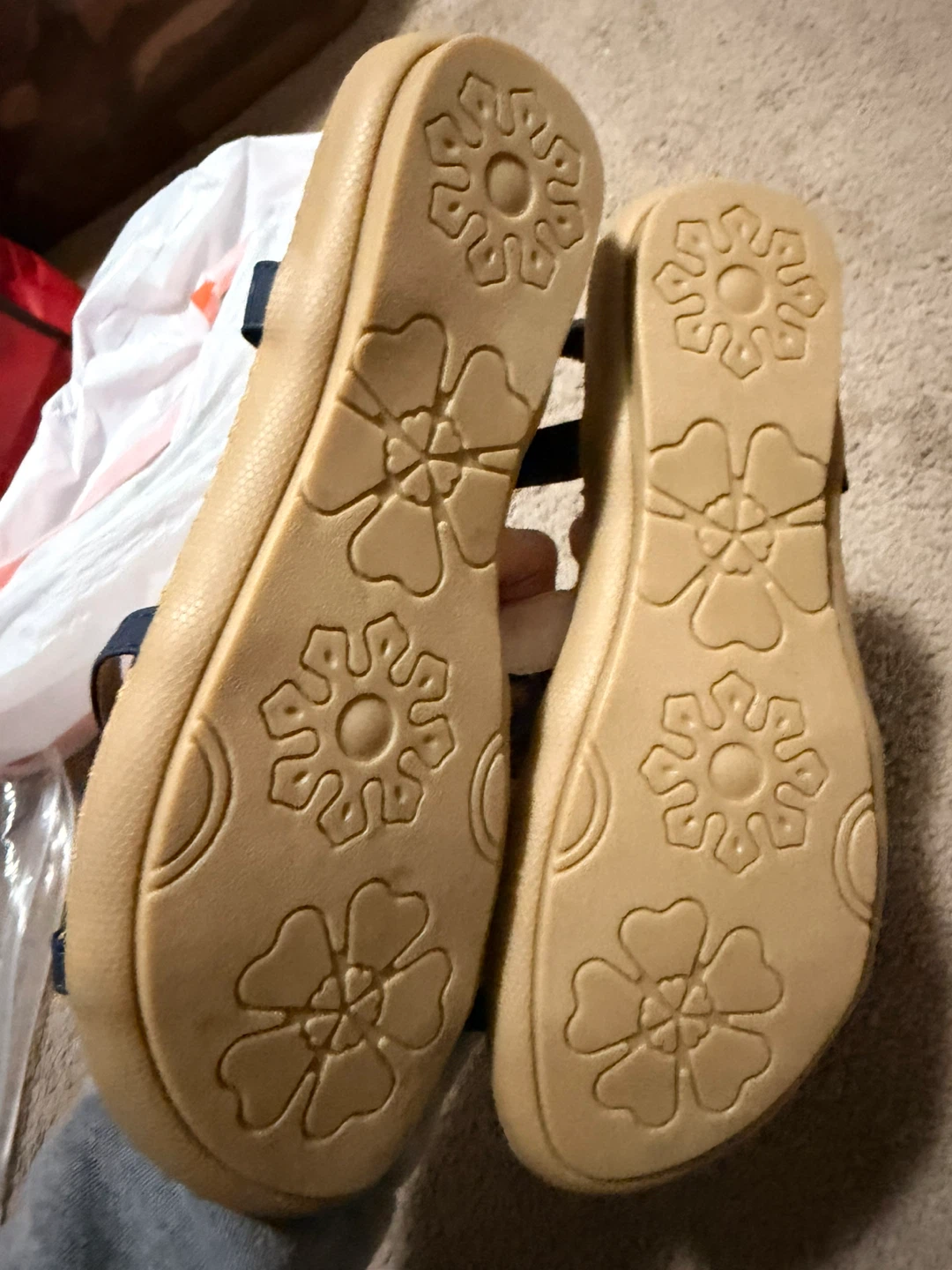 Embellished Navy Blue Sandals size 9 - photo 2