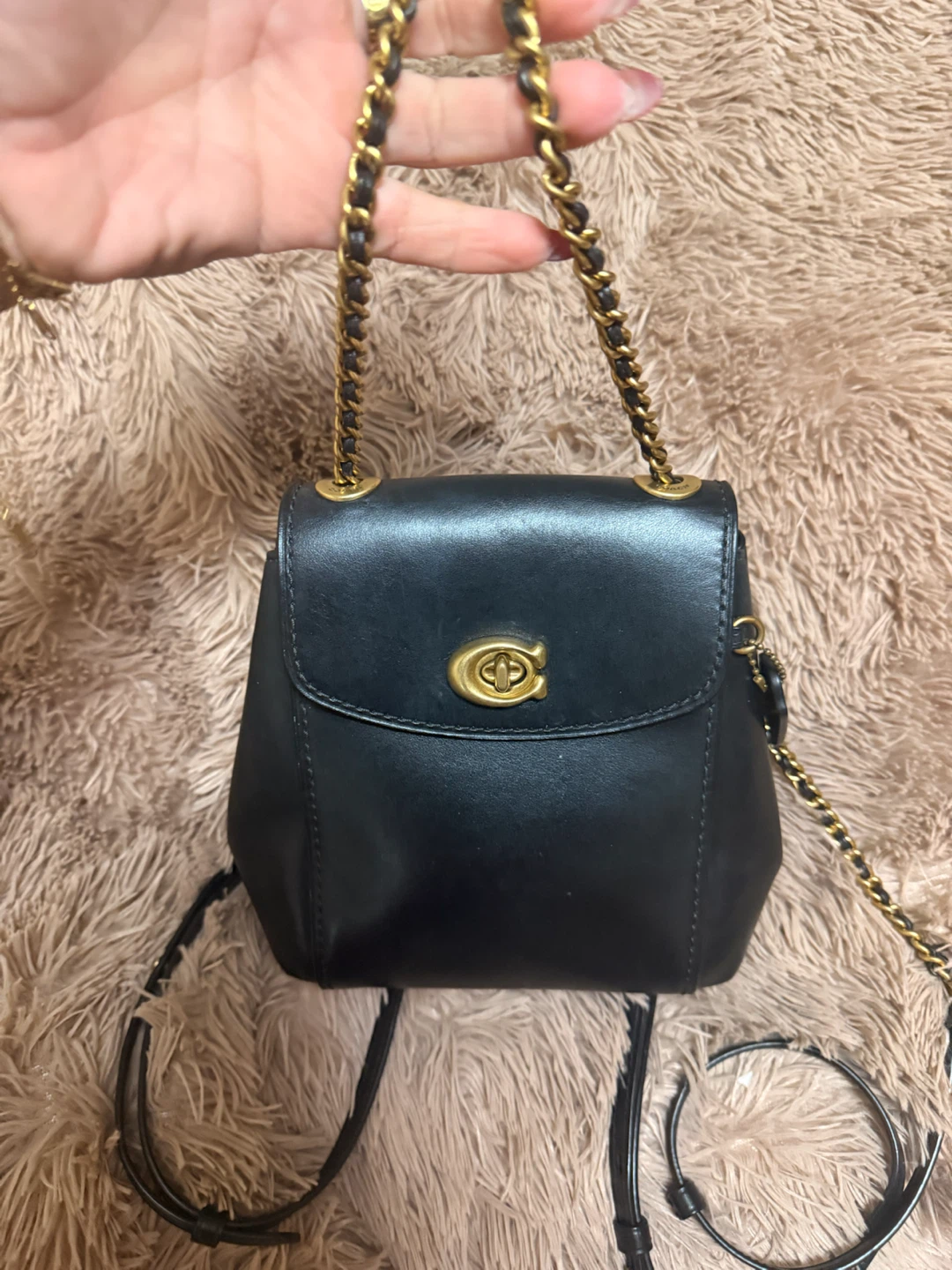 Coach Black Leather Mini Backpack 🏈 - photo 2