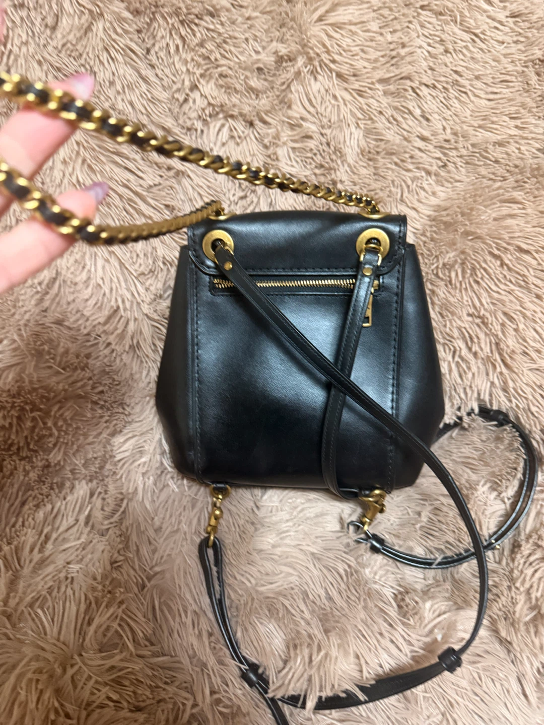 Coach Black Leather Mini Backpack 🏈 - photo 4