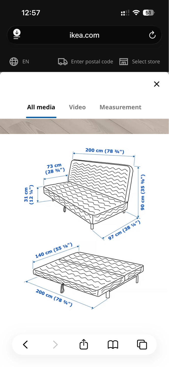 IKEA NYHAMN Sofa Bed - photo 2