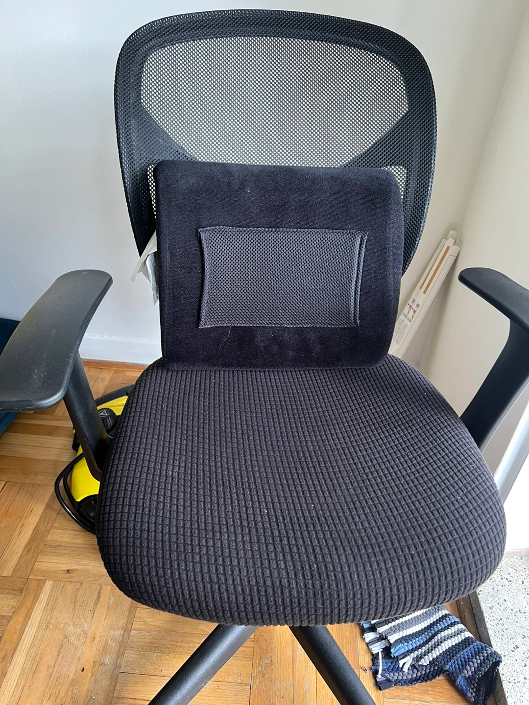 Office chair - New seat cover and rolling blade wheels