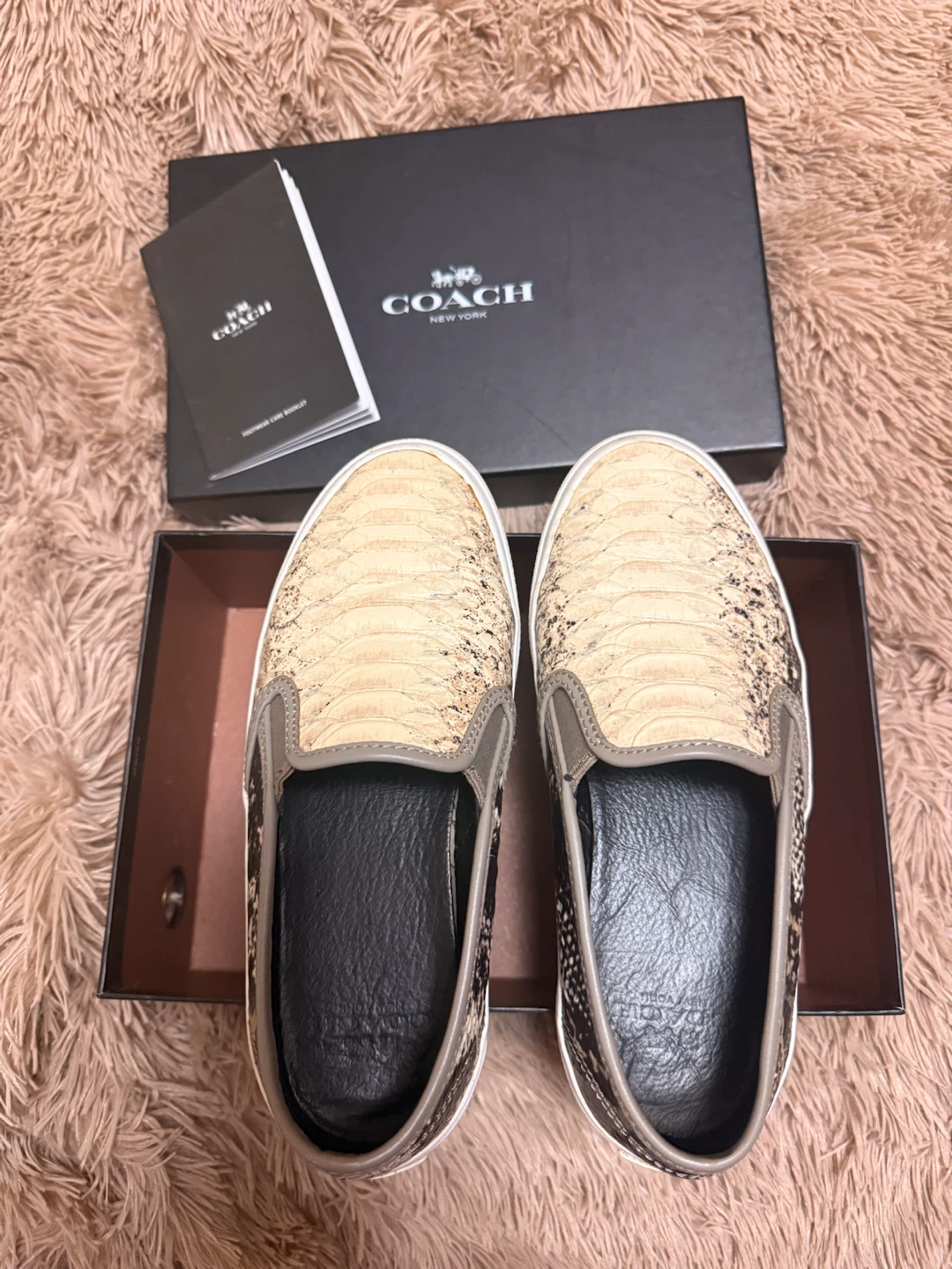 Coach Chrissy Anaconda/Python Slip-On Sneakers 🏈