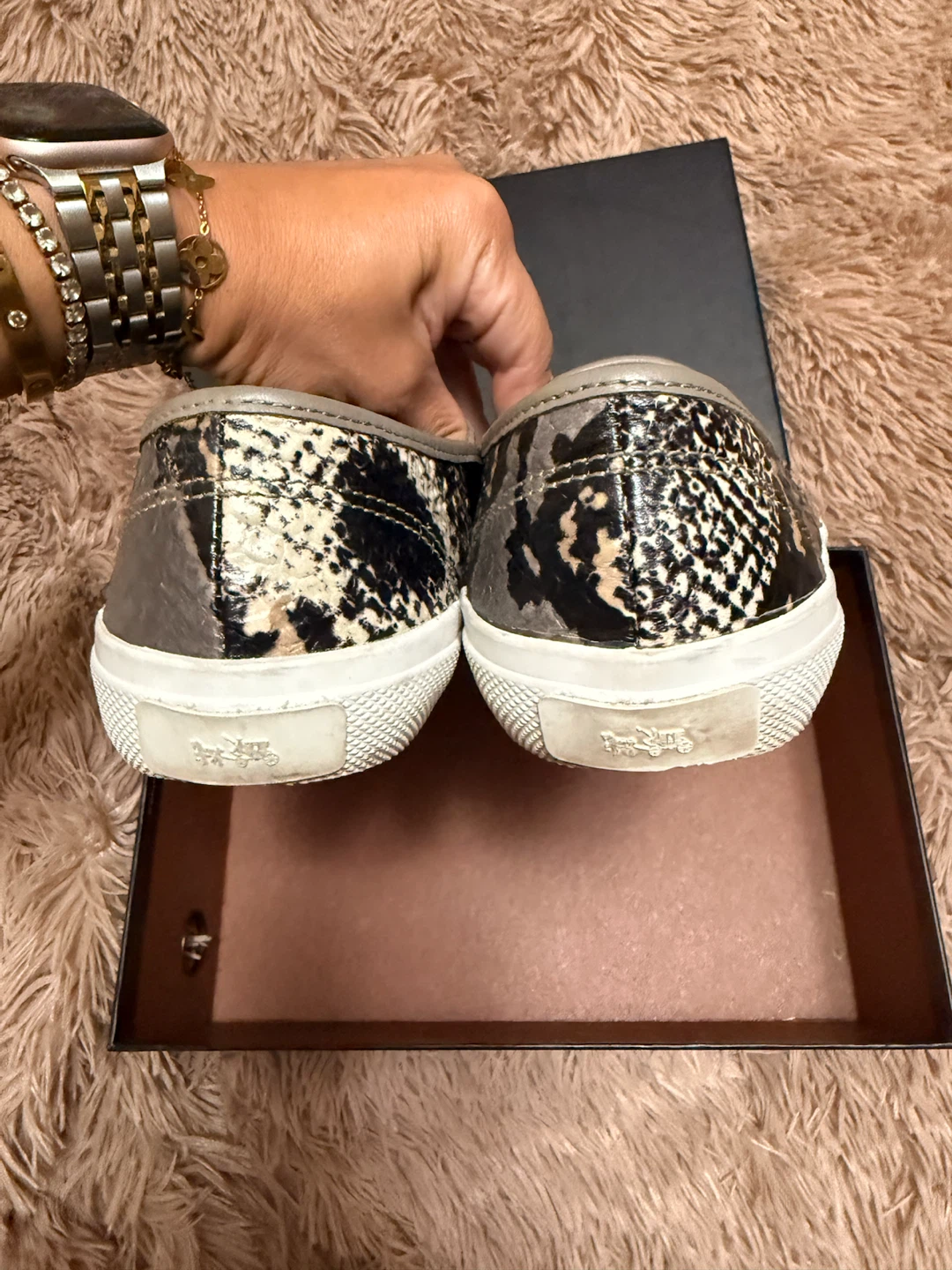 Coach Chrissy Anaconda/Python Slip-On Sneakers 🏈 - photo 2