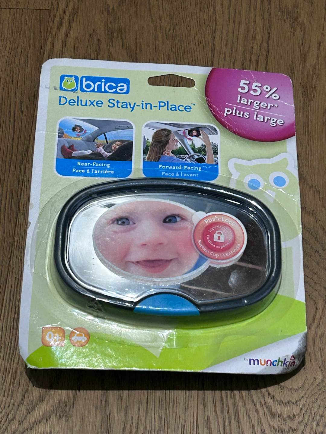 Brica Deluxe Stay-in-Place Baby Car Mirror