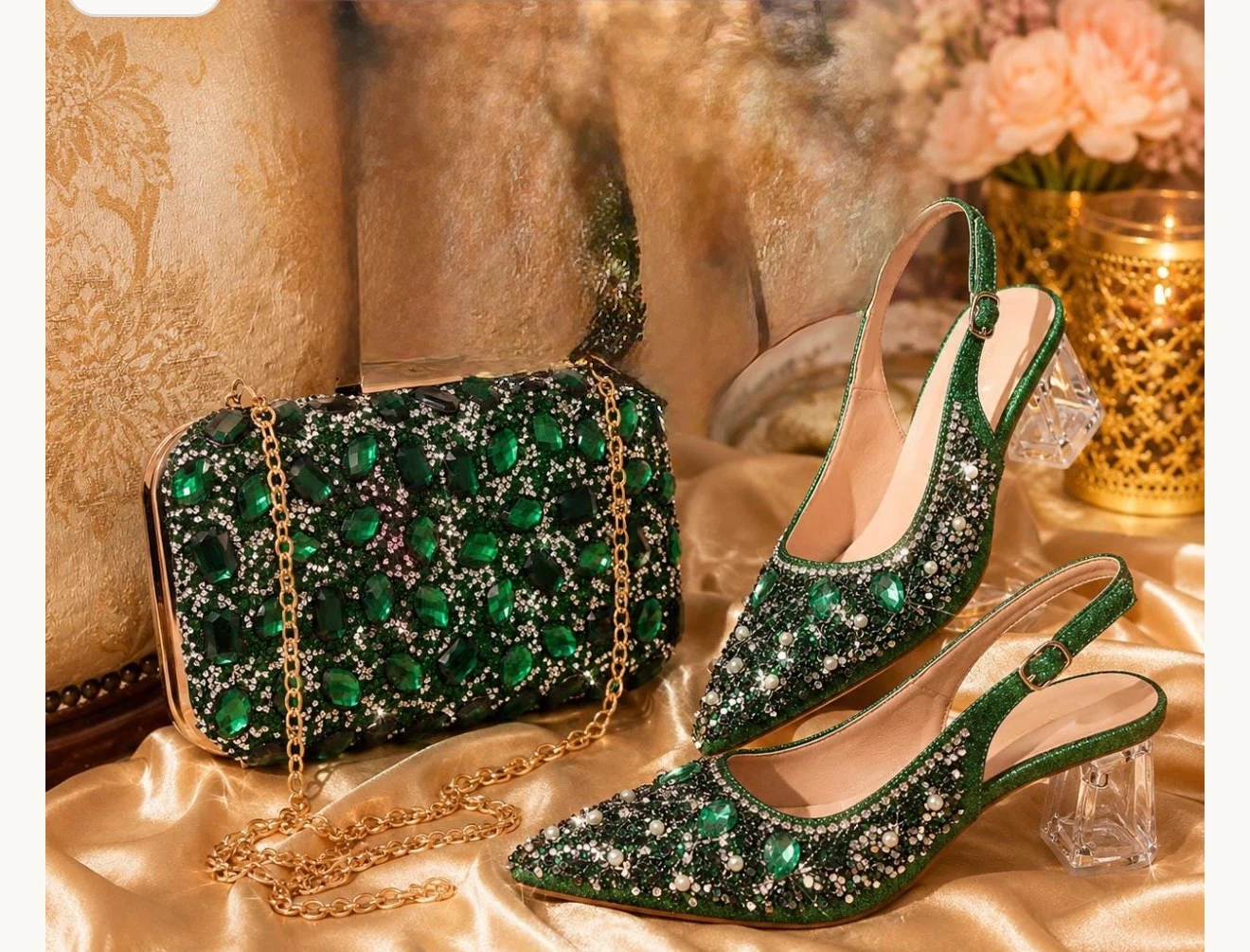 Size 6.5 combo heel and clutch
