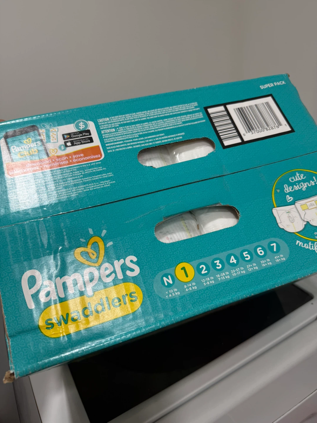 Pampers Swaddlers Size 1 Diapers - 96 Pack - photo 2
