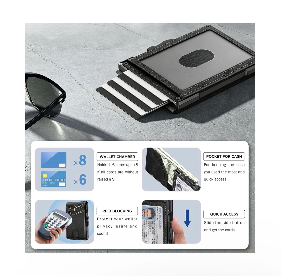 Brand new Wallet for Men Minimalist RFID‑Blocking - photo 5