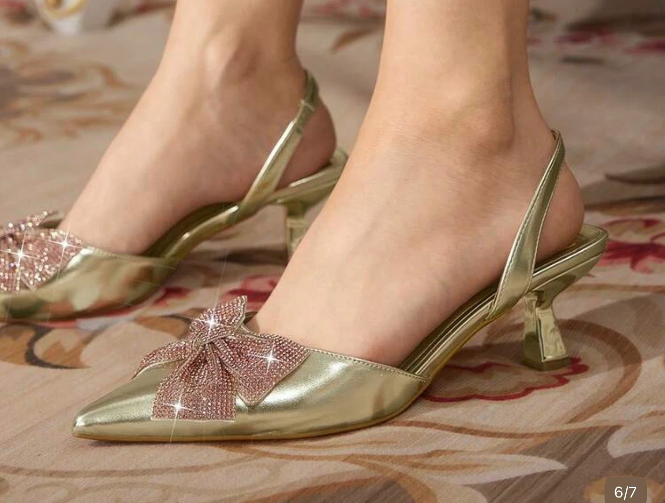 Woman golden heels size 8 - photo 3