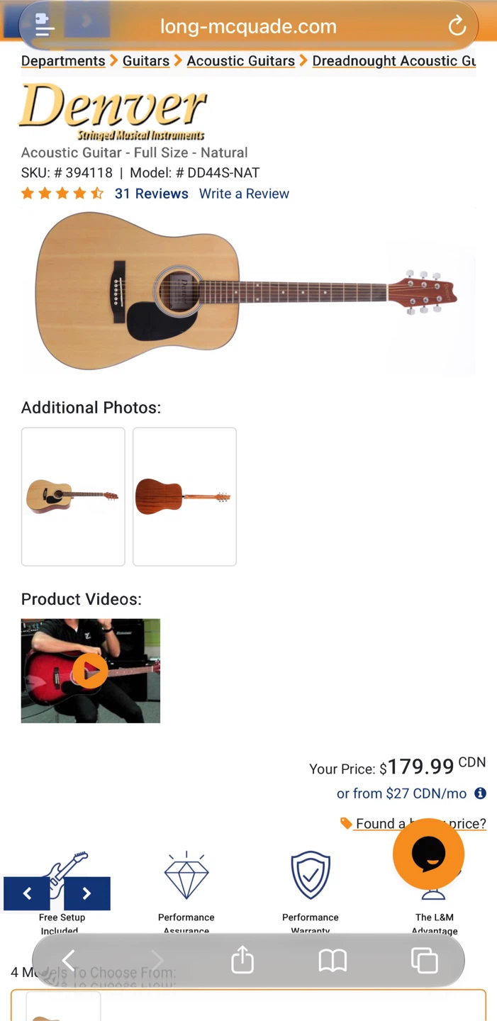 (OBO) Moving Sale - Denver Brand New Guitar Must Go Now