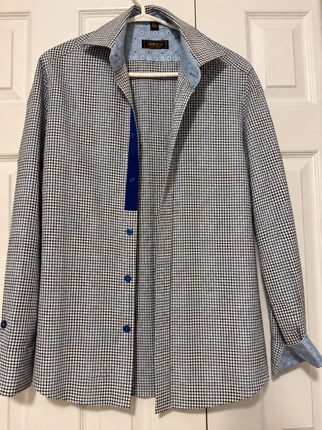 Serica Plaid Long-Sleeve Shirt medium
