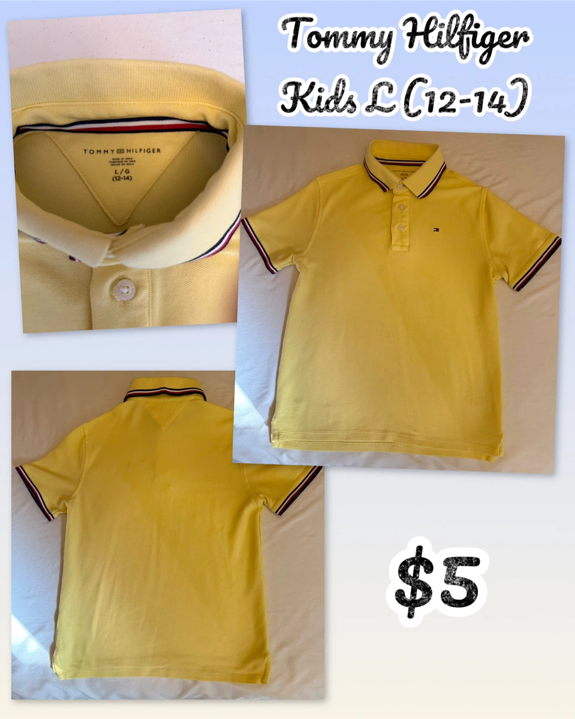Tommy Hilfiger Kids Yellow Polo Shirt