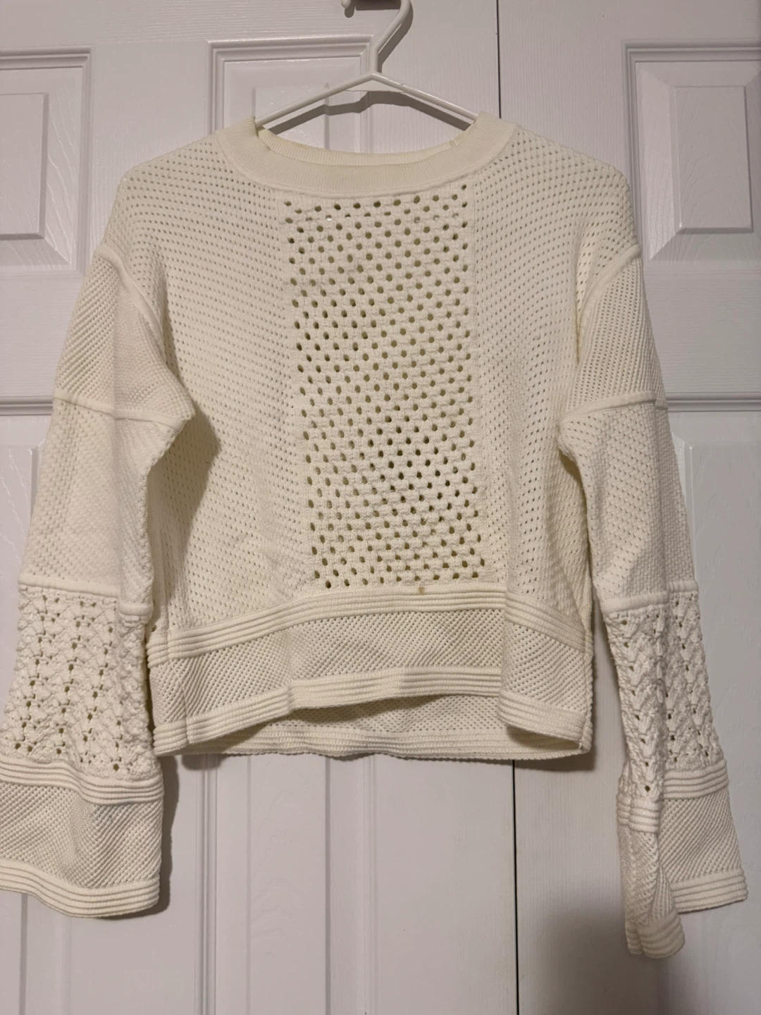 Club Monaco White Knit Sweater size small