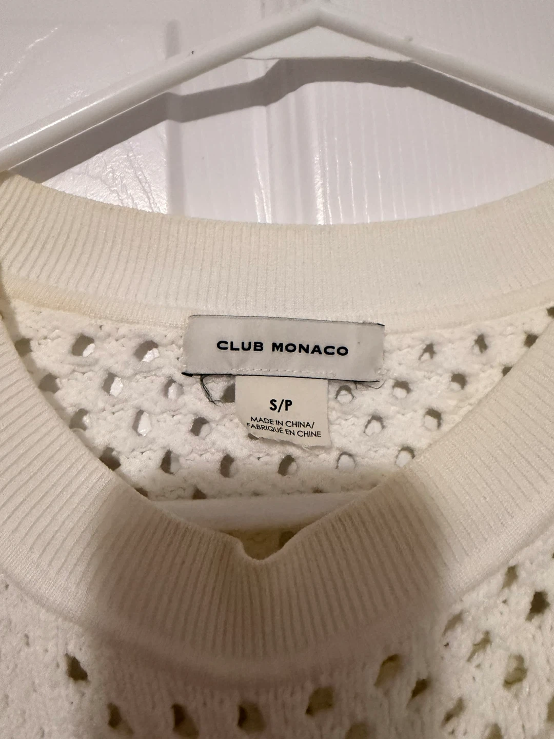 Club Monaco White Knit Sweater size small - photo 2