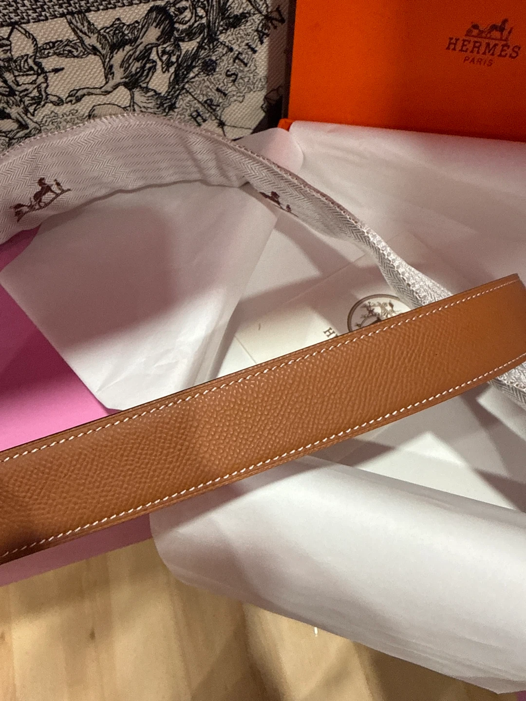 Hermes H Buckle Leather Belt - photo 3