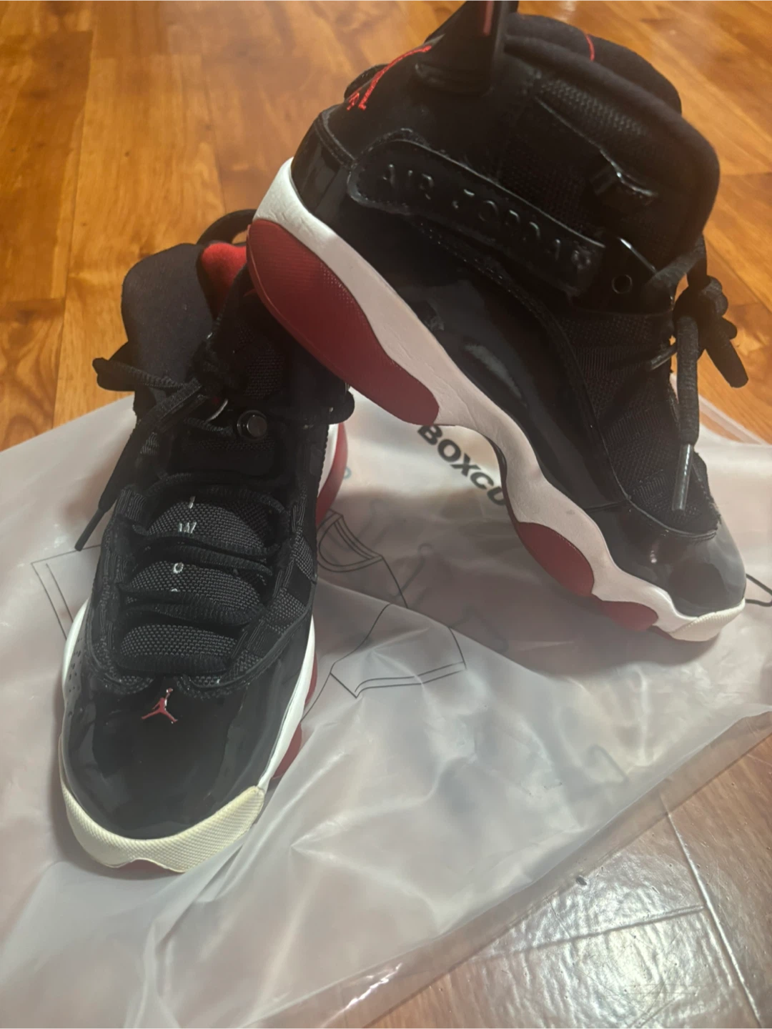 Air Jordan 6 Rings Black/Red Sneakers