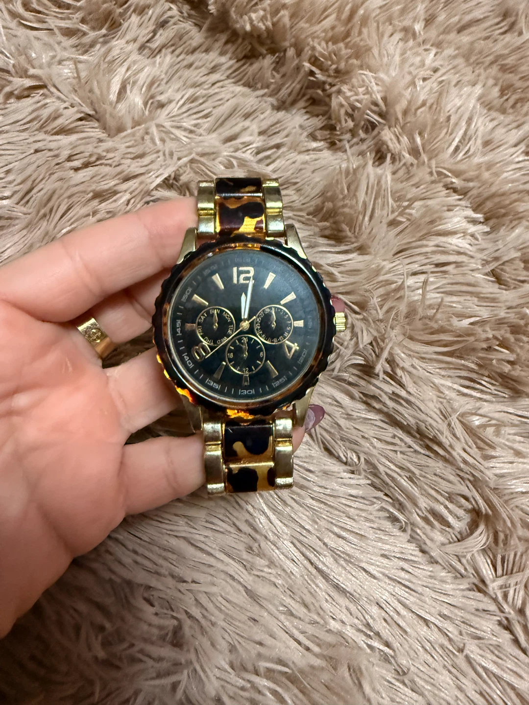 ALDO Tortoiseshell and Gold-Tone Watch 🏈