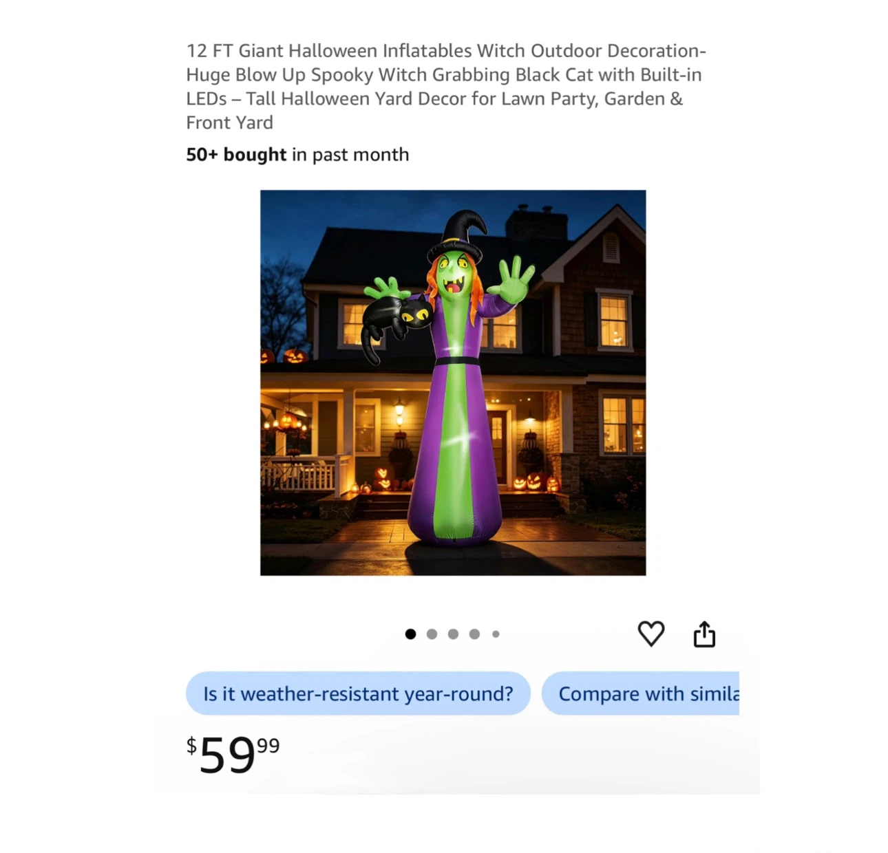 Brand new 12 FT Giant Halloween Inflatables Witch Outdoor